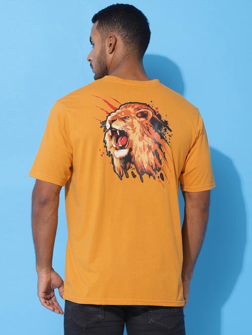men back print oversized short sleeves t-shirt - 21303645 - Standard Image - 0