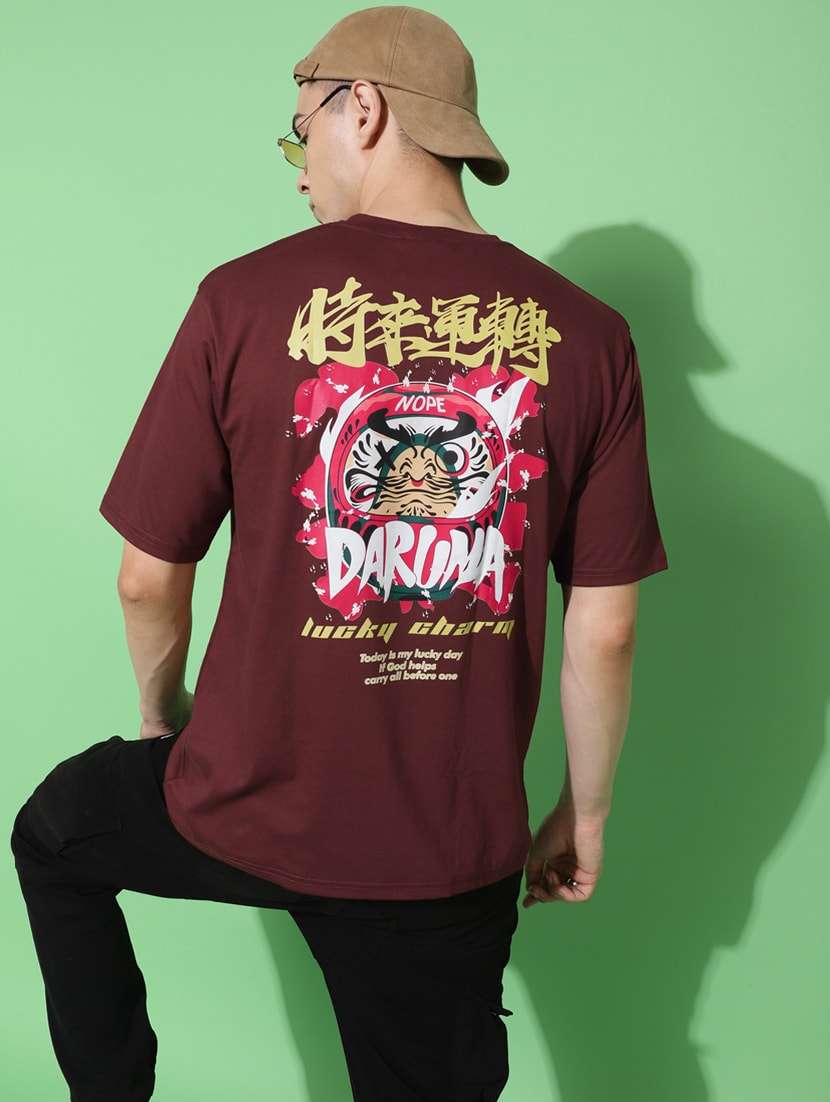 men back print oversized short sleeves t-shirt - 21303649 -  Standard Image - 1