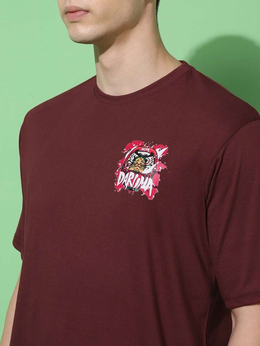 men back print oversized short sleeves t-shirt - 21303649 -  Standard Image - 6