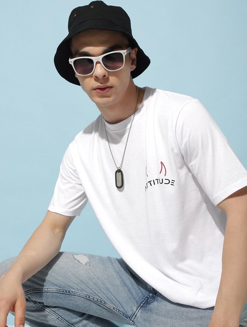 men back print oversized short sleeves t-shirt - 21303650 - Standard Image - 4