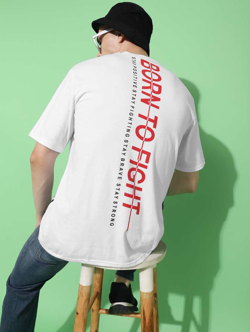 men back print oversized short sleeves t-shirt - 21303654 - Standard Image - 1
