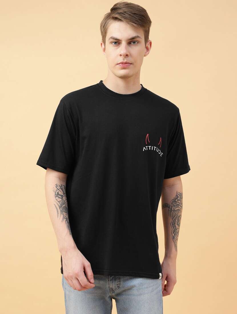men back print oversized short sleeves t-shirt - 21303658 - Standard Image - 4