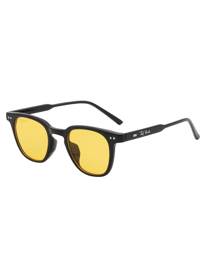 ted smith yellow wayfarer sunglasses for men women | half rim & acetate frame | small to medium face ( 52-18-145 ) - 21303729 -  Standard Image - 1