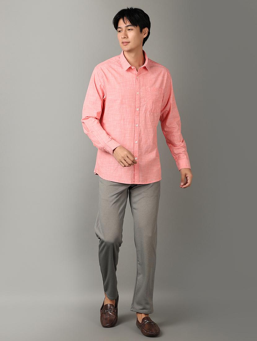 men long sleeves solid casual shirt - 21303764 - Standard Image - 4