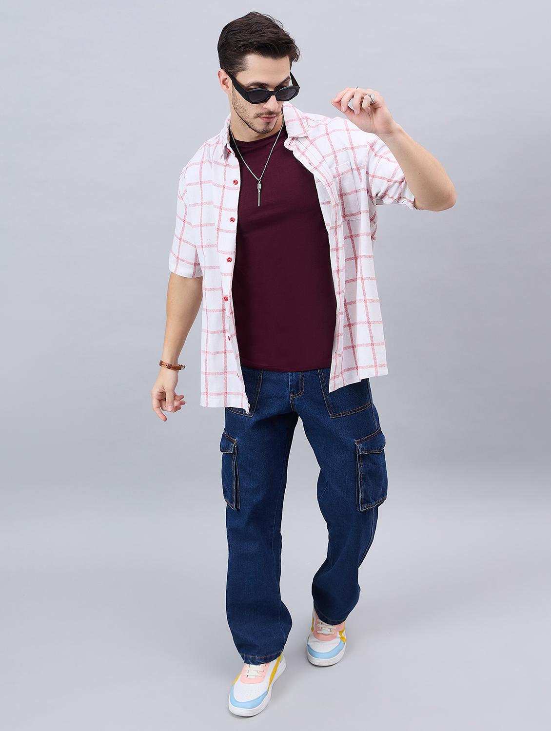 white checkered cotton casual shirt - 21303889 - Standard Image - 4