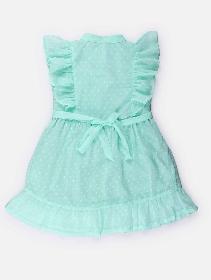 sea green ruffle frock - 21304031 -  Standard Image - 1
