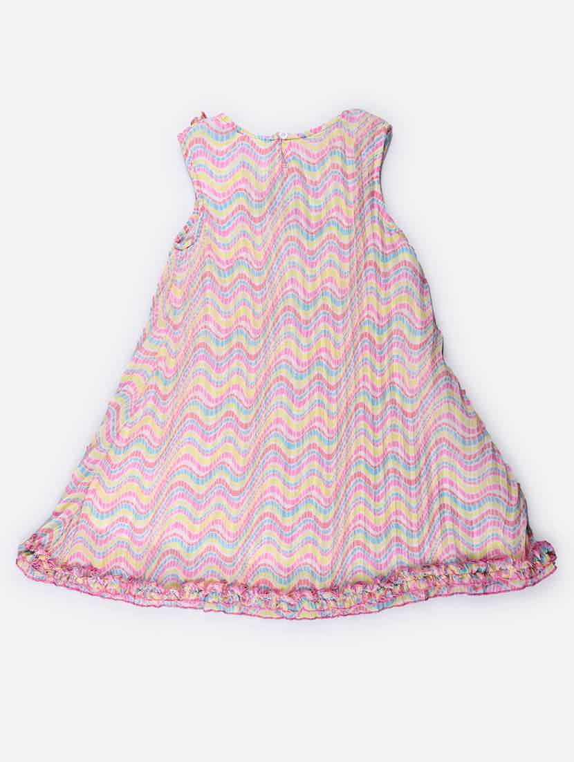 multi colre printed a-line frock - 21304033 -  Standard Image - 1