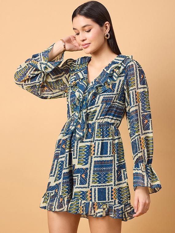 off white printed polyester romper - 21304042 - Standard Image - 1