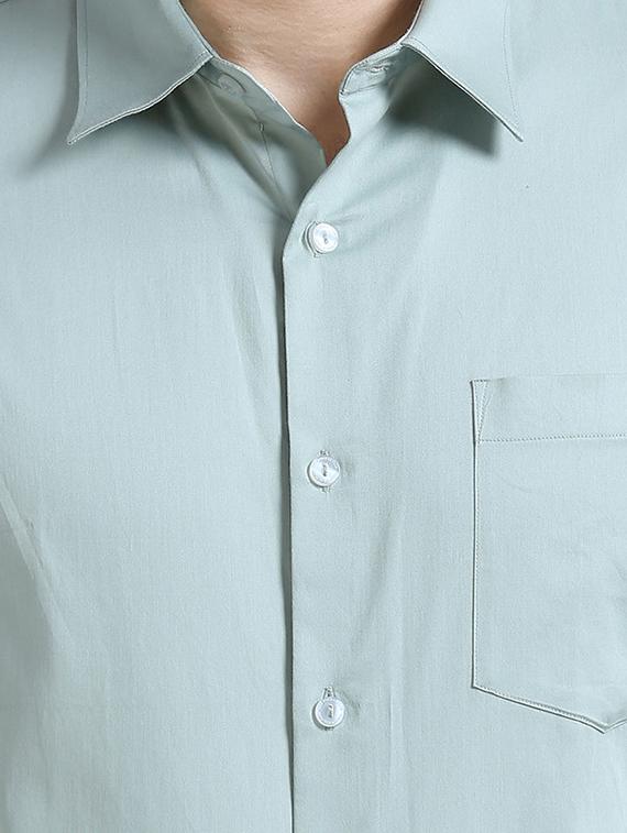 men long sleeved solid formal shirt - 21304043 - Standard Image - 4