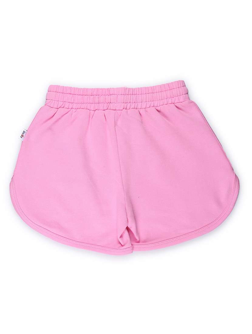 kids pink cotton shorts - 21304049 - Standard Image - 1