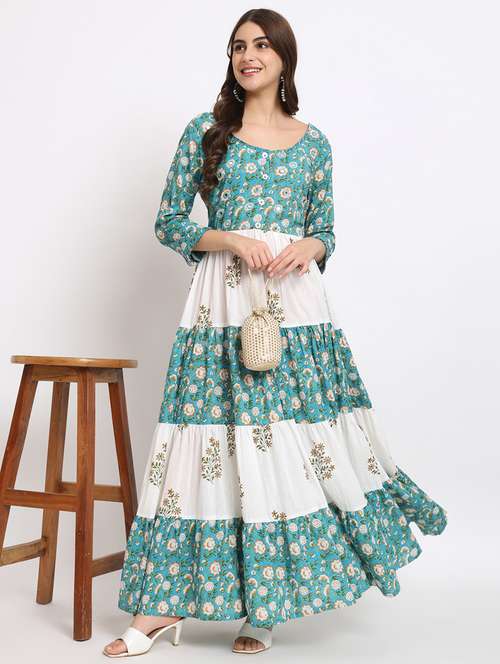 women green cotton a-line dress - 21304128 - Standard Image - 0