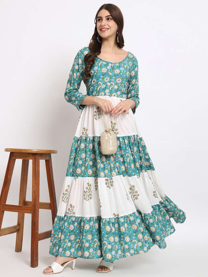 women green cotton a-line dress - 21304128 - Zoom Image - 0