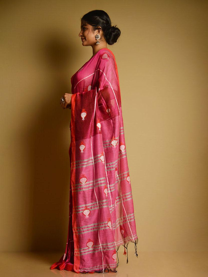 women self design handloom saree - 21304147 - Standard Image - 1