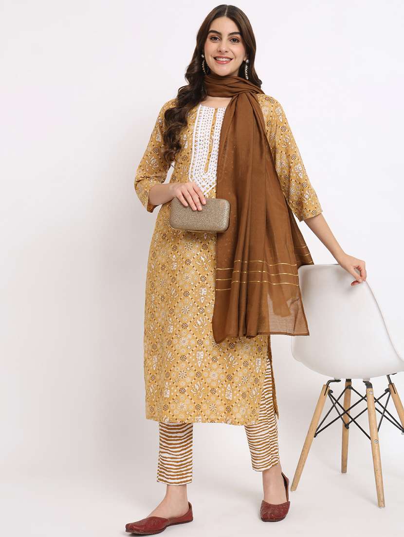 women kurta pant set with dupatta - 21304164 -  Standard Image - 1