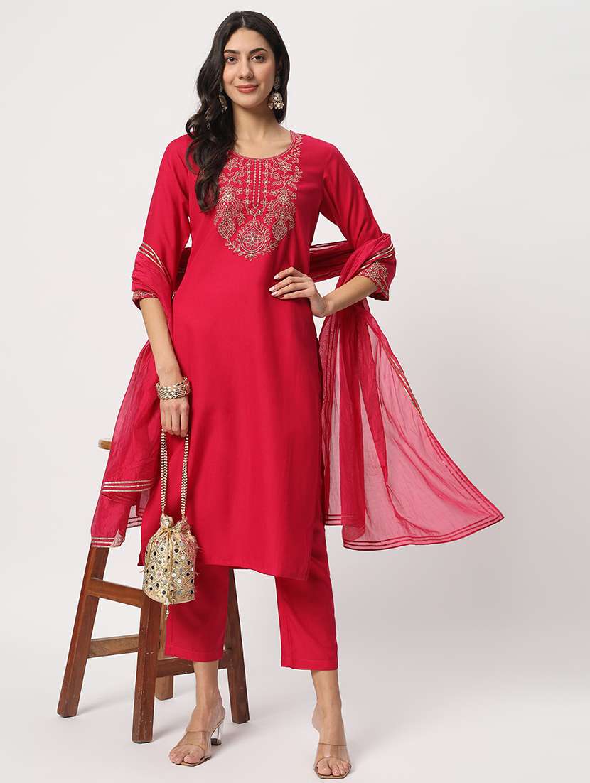 women kurta pant set with dupatta - 21304170 -  Standard Image - 1