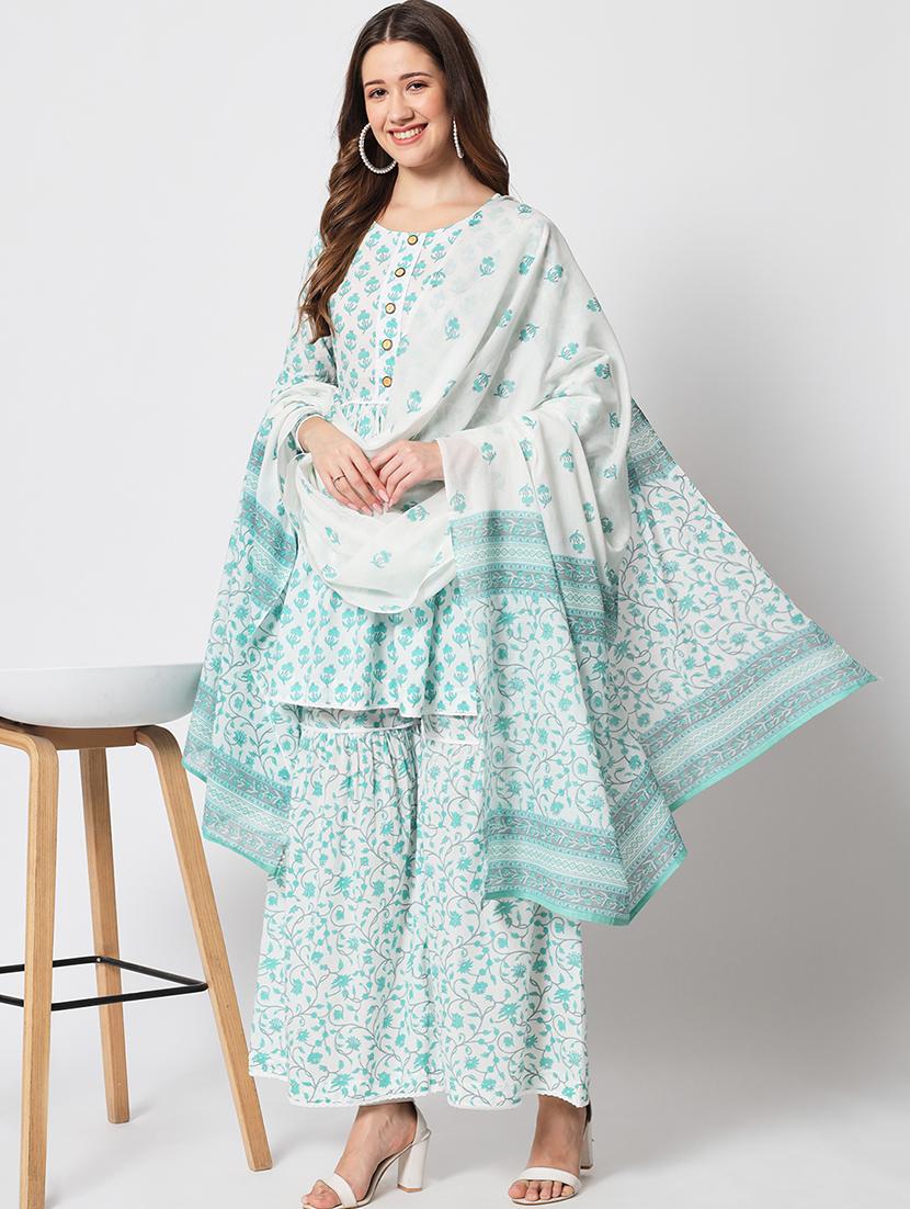 women kurta sharara set with dupatta - 21304189 - Standard Image - 1
