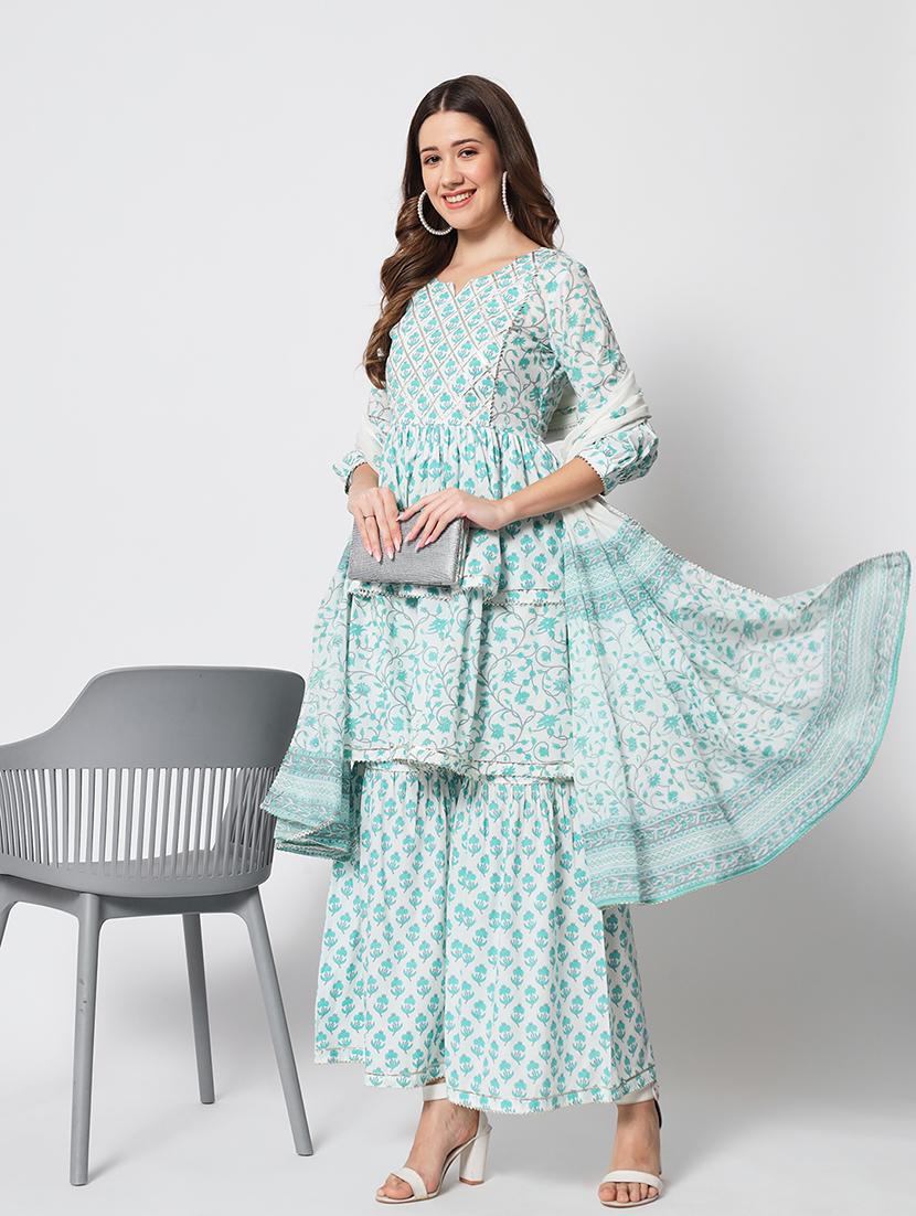 women kurta sharara set with dupatta - 21304204 - Standard Image - 1