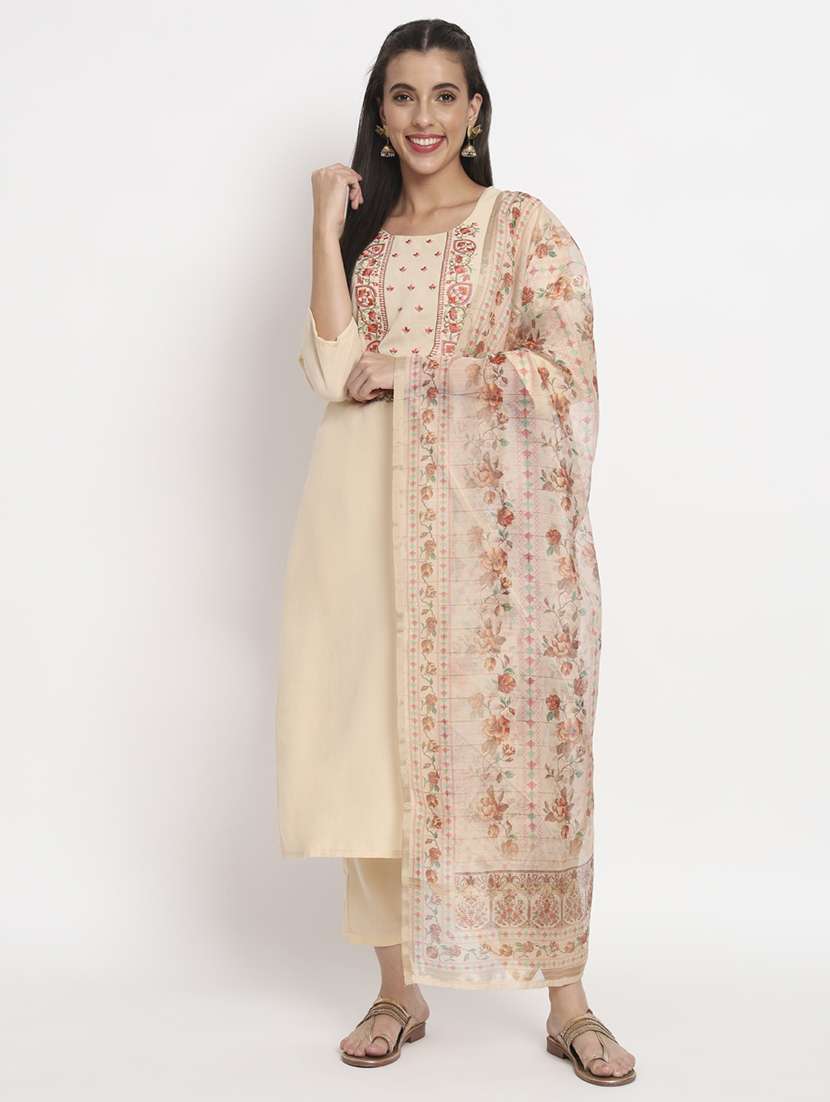 women kurta pant set with dupatta