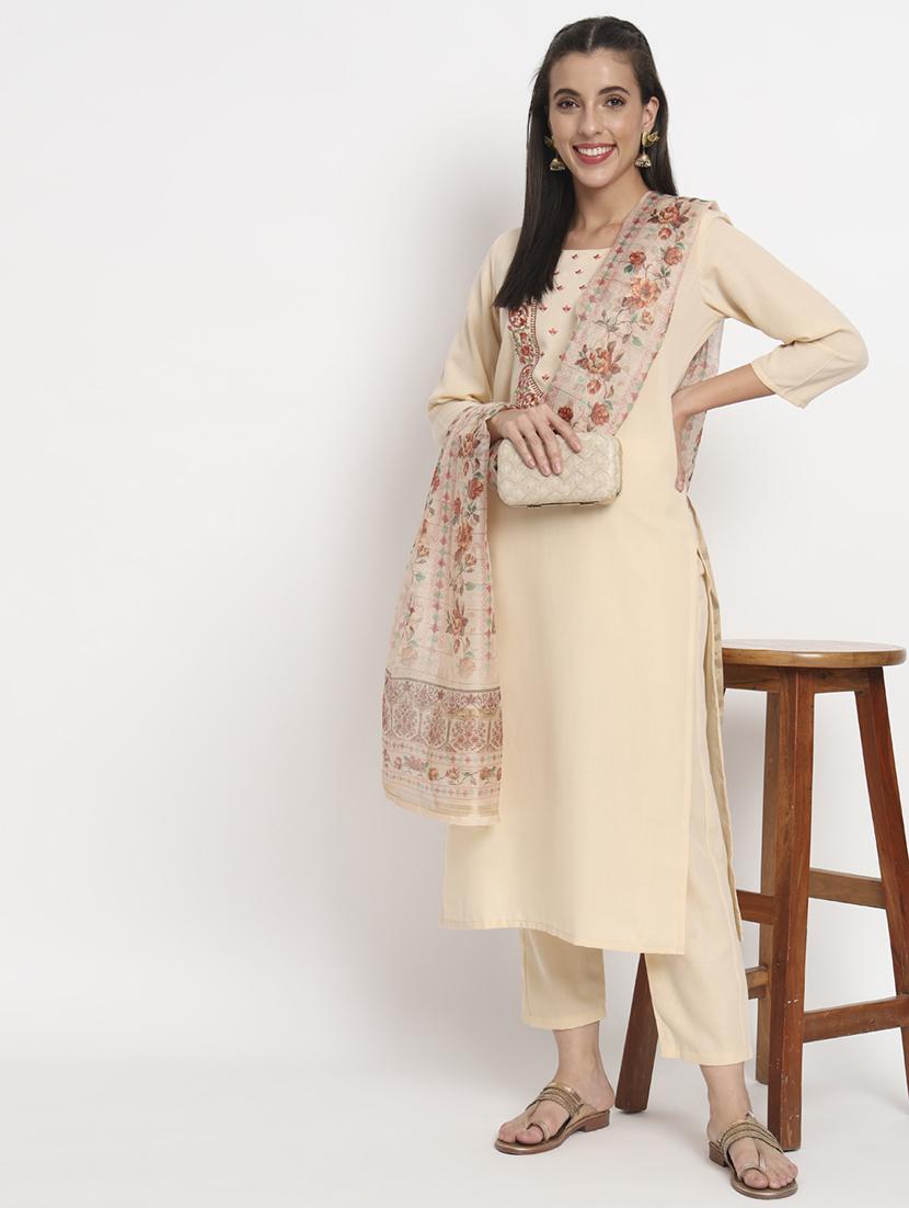 women kurta pant set with dupatta - 21304215 - Standard Image - 1