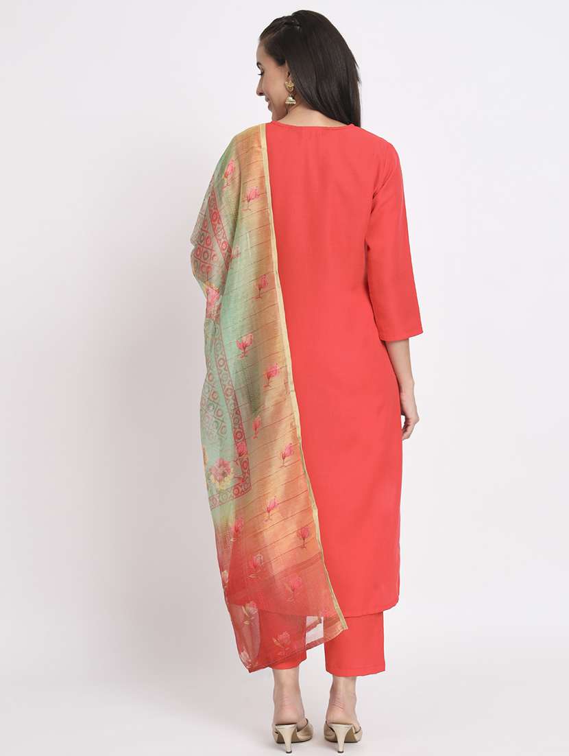 women kurta pant set with dupatta - 21304217 - Standard Image - 4