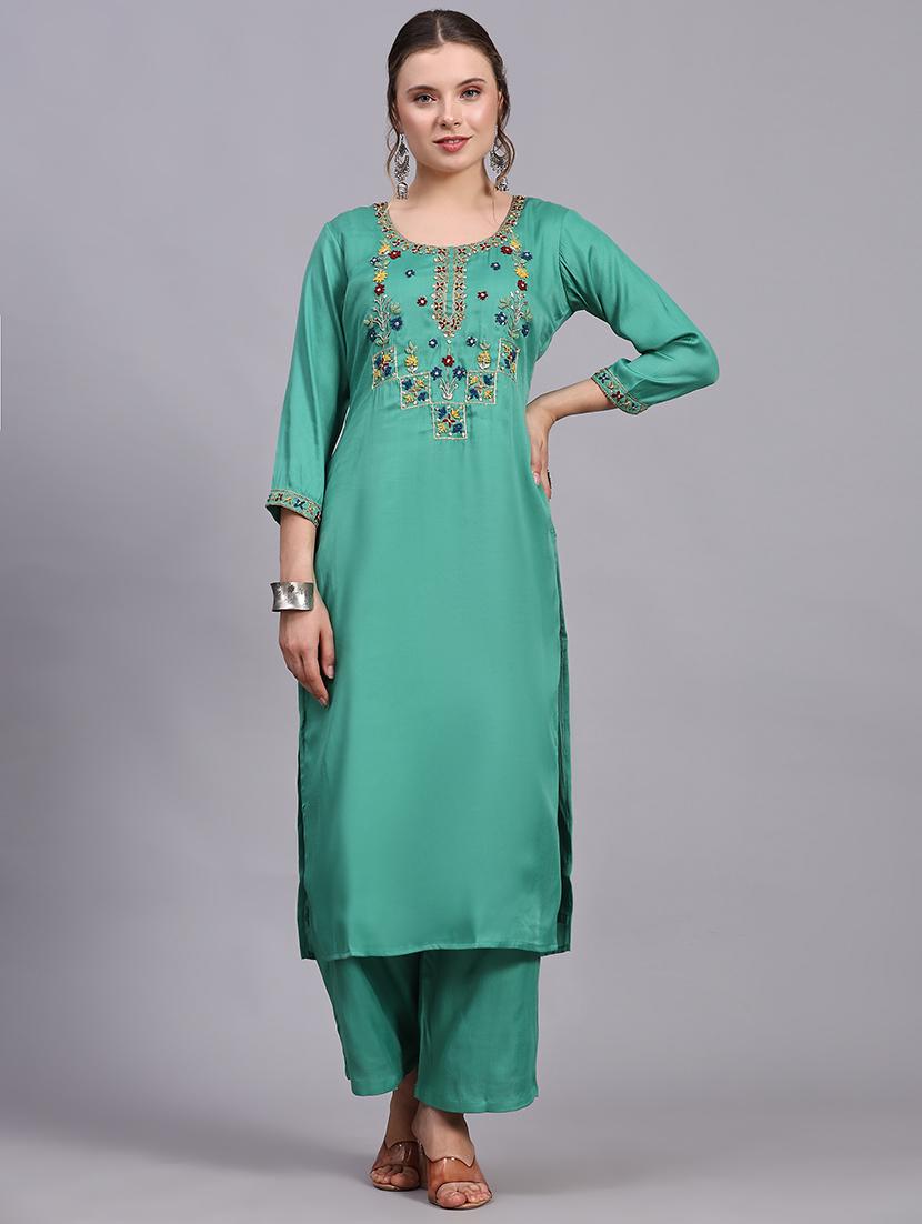 women kurta palazzo set wit dupatta - 21304233 - Standard Image - 4
