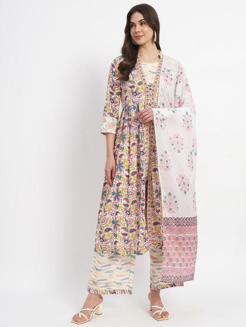 women kurta palazzo set wit dupatta - 21304249 -  Standard Image - 0