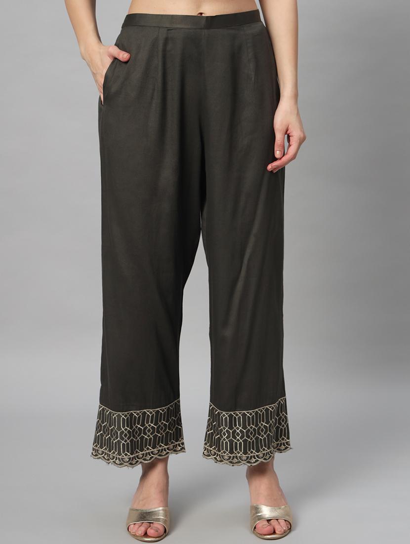 women grey printed kurta pant set - 21304259 - Standard Image - 6