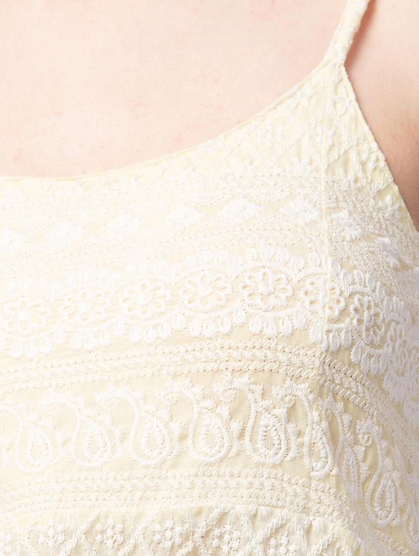 women sleeveless embroidered peplum top - 21304832 - Standard Image - 4