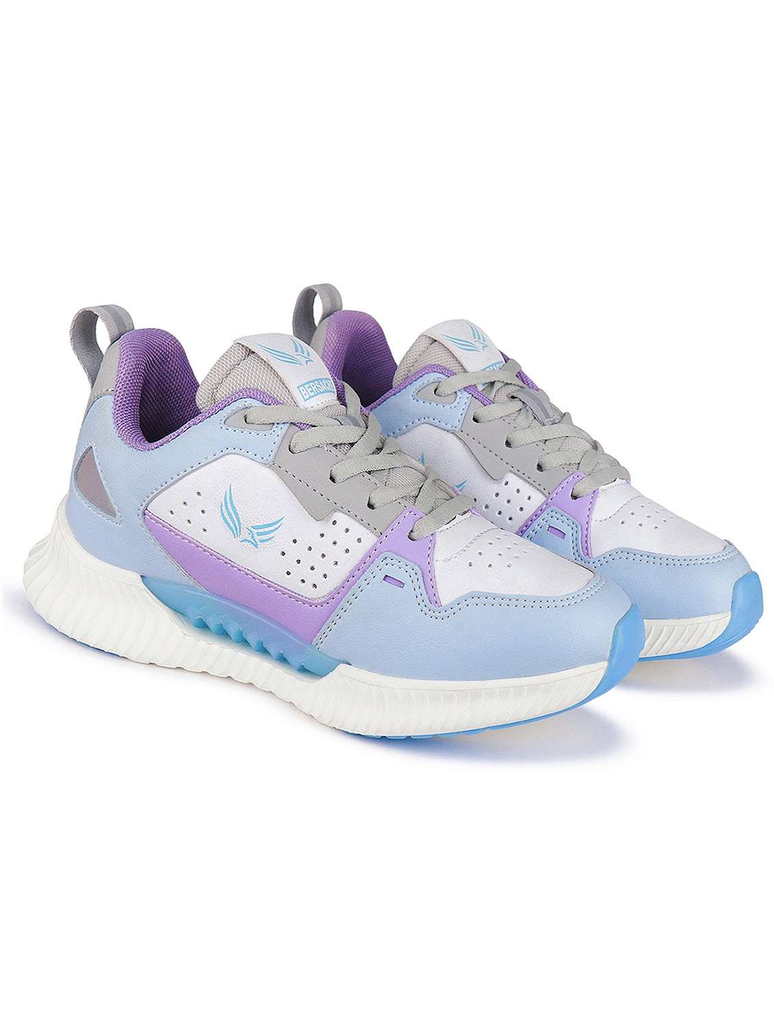 blue lace-up sports shoes - 21304855 - Zoom Image - 0
