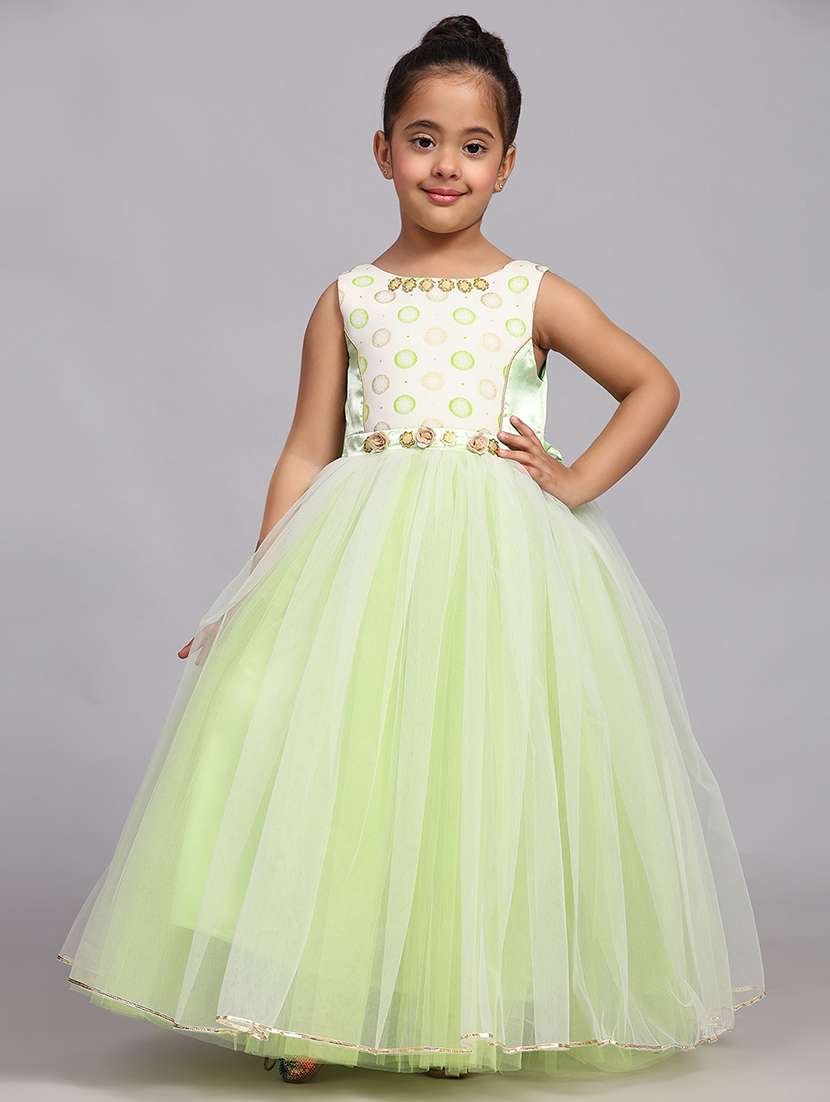 neo mint self design net frock - 21305316 -  Standard Image - 1