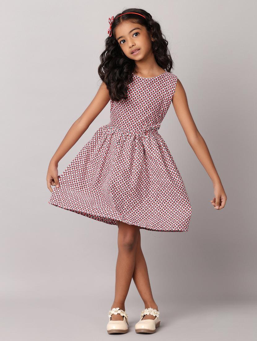 girls printed round neck frock - 21305571 - Zoom Image - 0