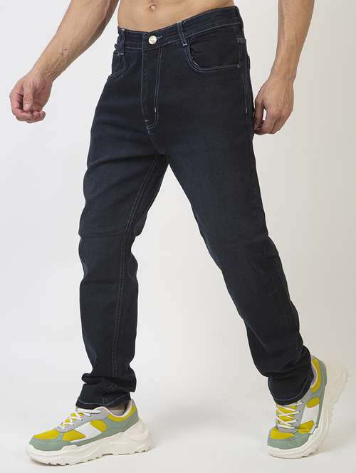 men solid mid rise baggy jean - 21305830 - Standard Image - 0