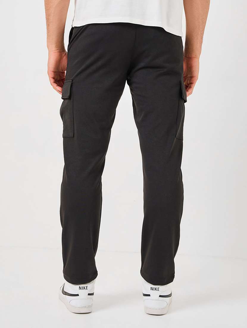 men black solid cargo - 21307616 -  Standard Image - 1