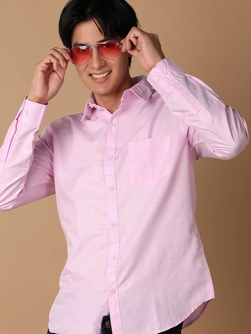 men solid cotton casual shirt - 21307696 -  Standard Image - 1
