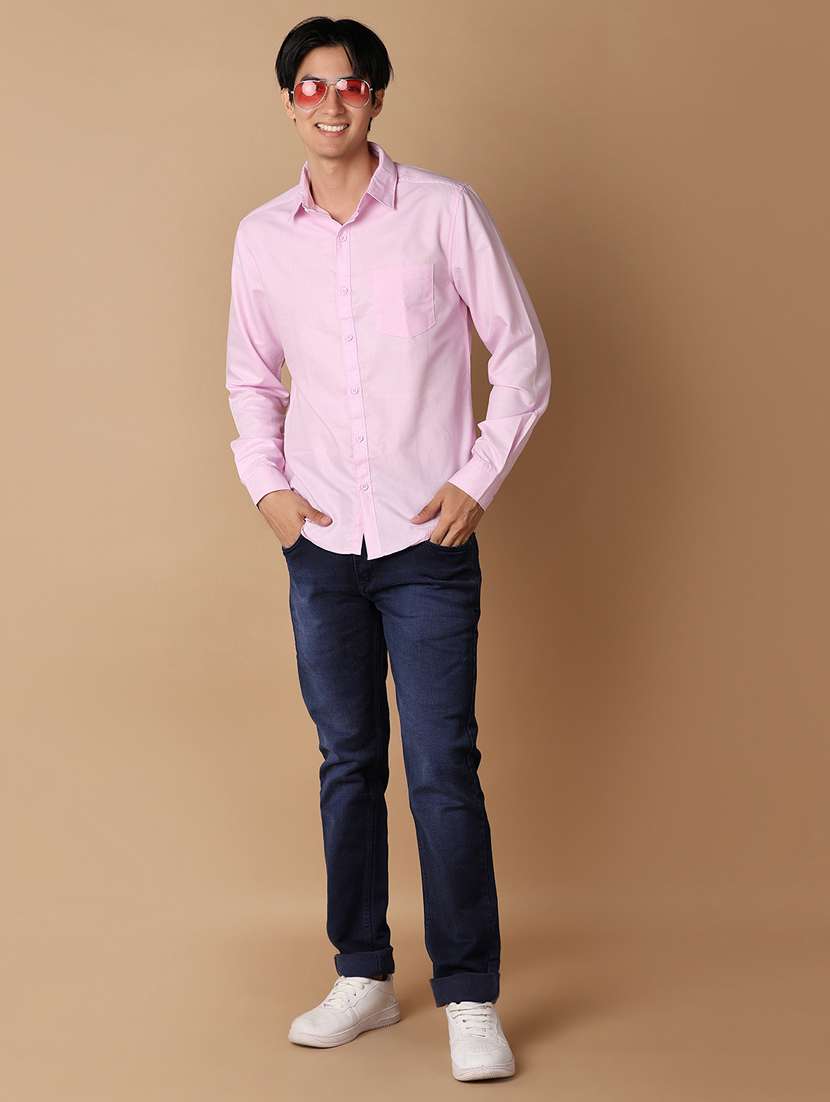 men solid cotton casual shirt - 21307696 -  Standard Image - 4