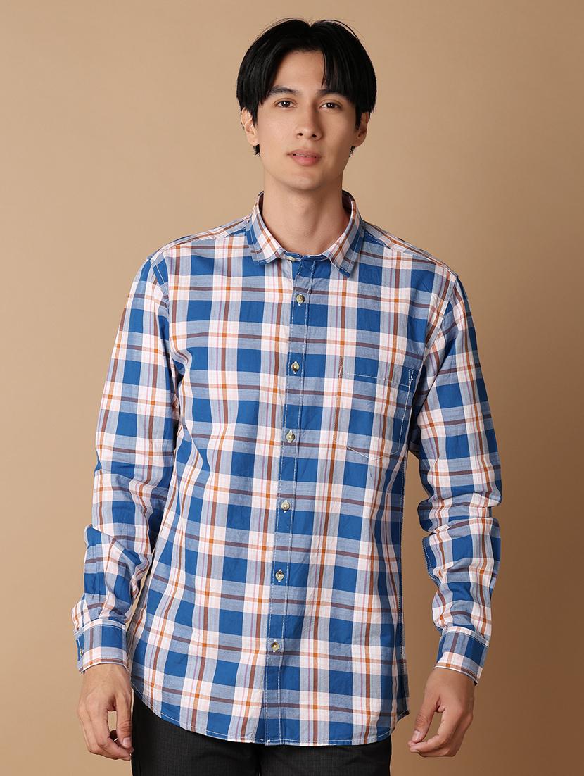 men checkered cotton casual shirt - 21307698 -  Zoom Image - 0