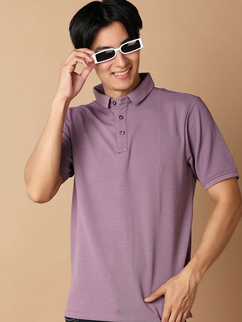 men polo neck short sleeves t-shirt - 21307758 -  Standard Image - 1