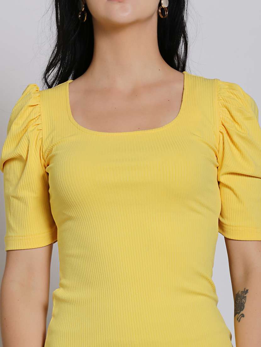 women yellow polyester bodycon dress - 21308007 -  Standard Image - 4