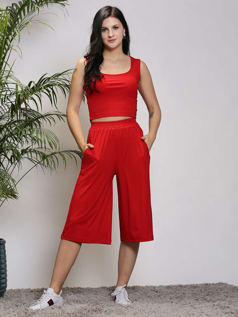 women pack of 2 solid sleeveless crop top - 21308024 -  Standard Image - 1