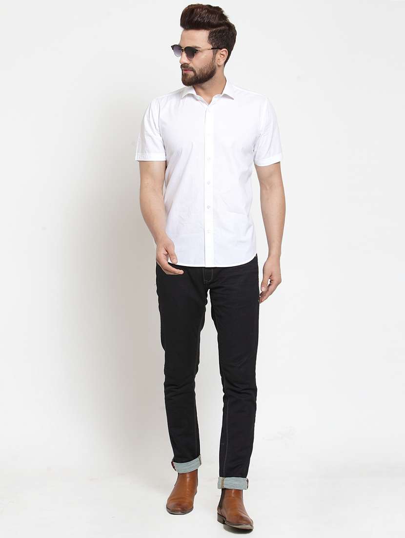 white cotton casual shirt - 21308093 -  Standard Image - 4