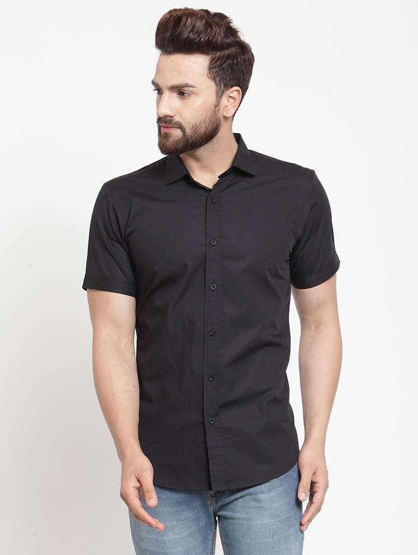 black cotton casual shirt