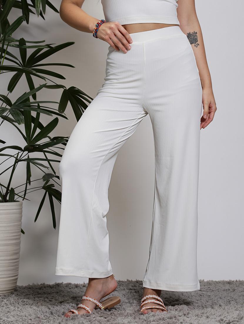 women white polyester palazzo - 21308113 - Standard Image - 1