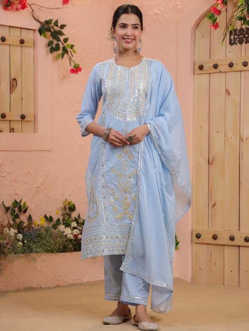 women kurta pant set with dupatta - 21308181 - Standard Image - 0