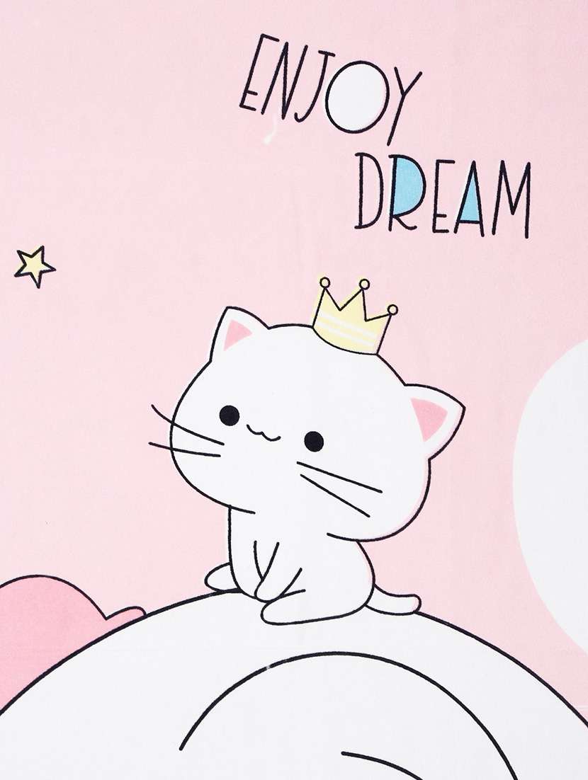 home sizzler 144tc kid's elephant & kitty single bedsheet with 1 pillow cover - 21308282 - Standard Image - 4