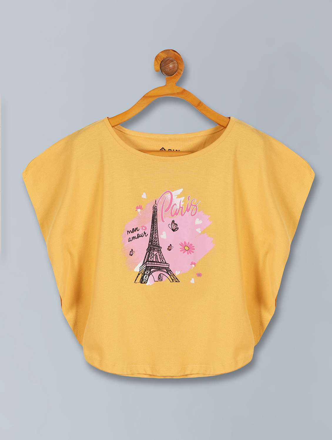 kids yellow viscose top