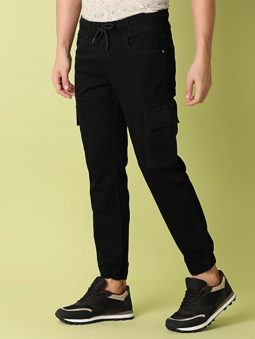 men solid mid rise cargo - 21308453 -  Standard Image - 1