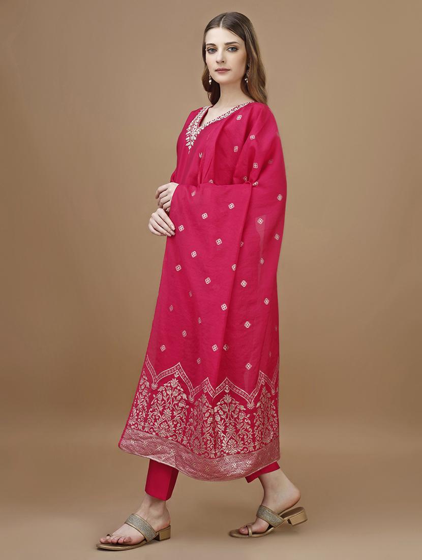 women pink kurta dupatta set - 21308780 - Standard Image - 1