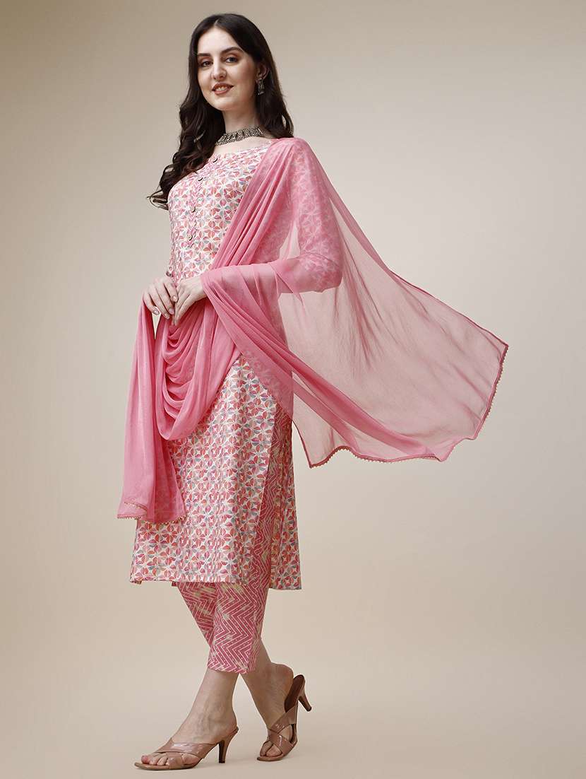 women white kurta dupatta set - 21308991 - Standard Image - 1