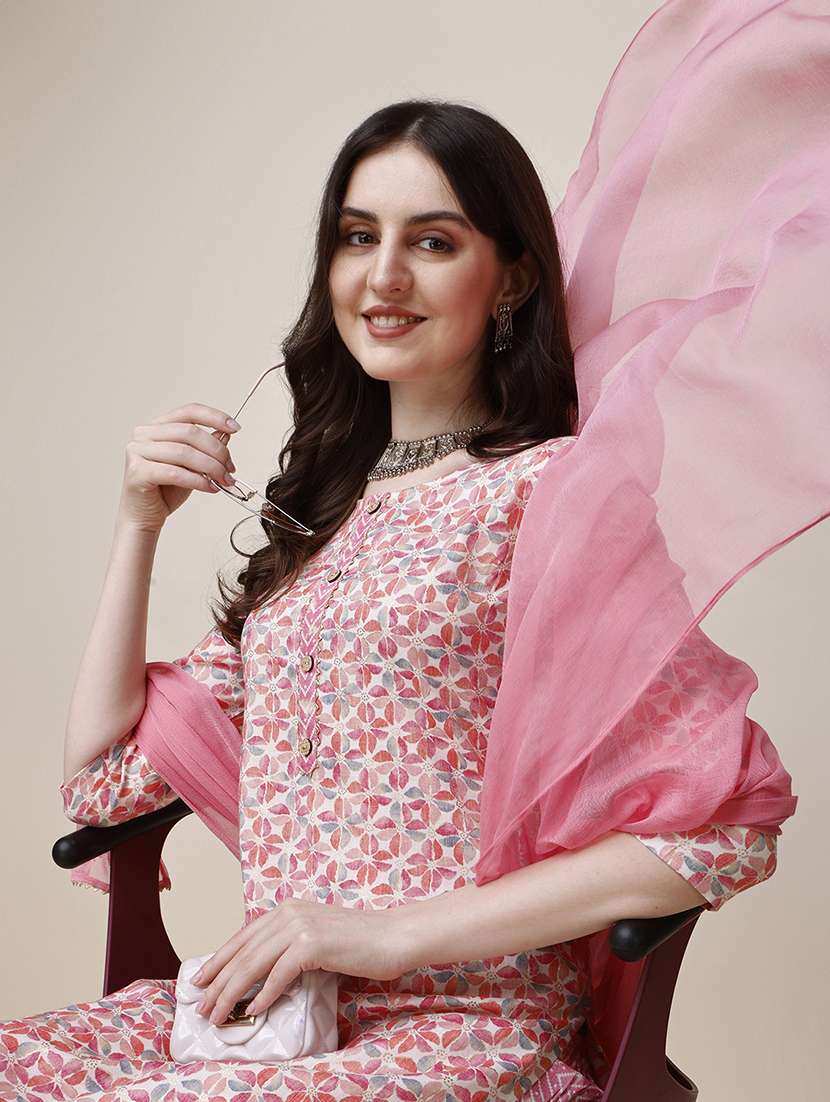 women white kurta dupatta set - 21308991 - Standard Image - 4