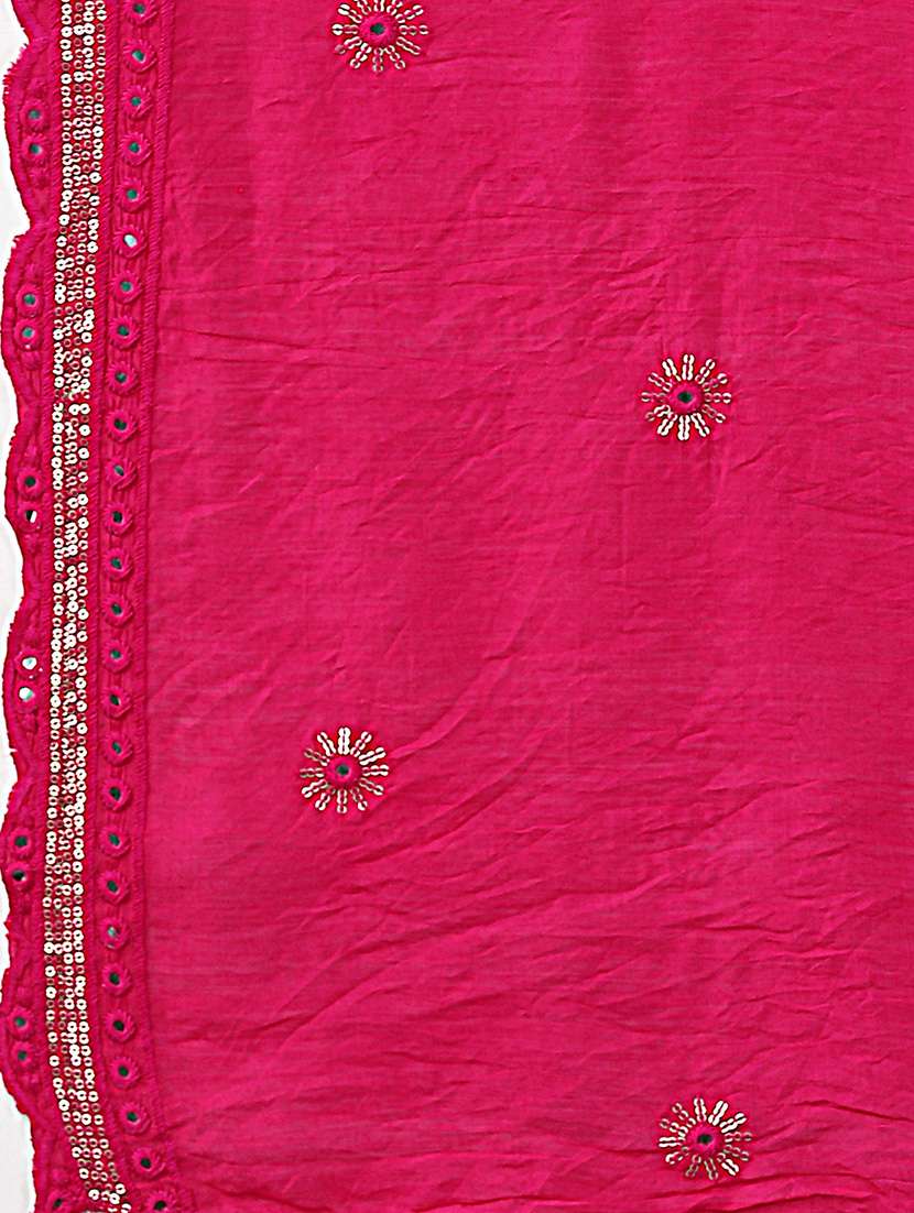 pink chanderi kurta dupatta  set - 21309223 -  Standard Image - 4